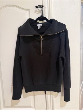 Better together black quarter zip sweater size small